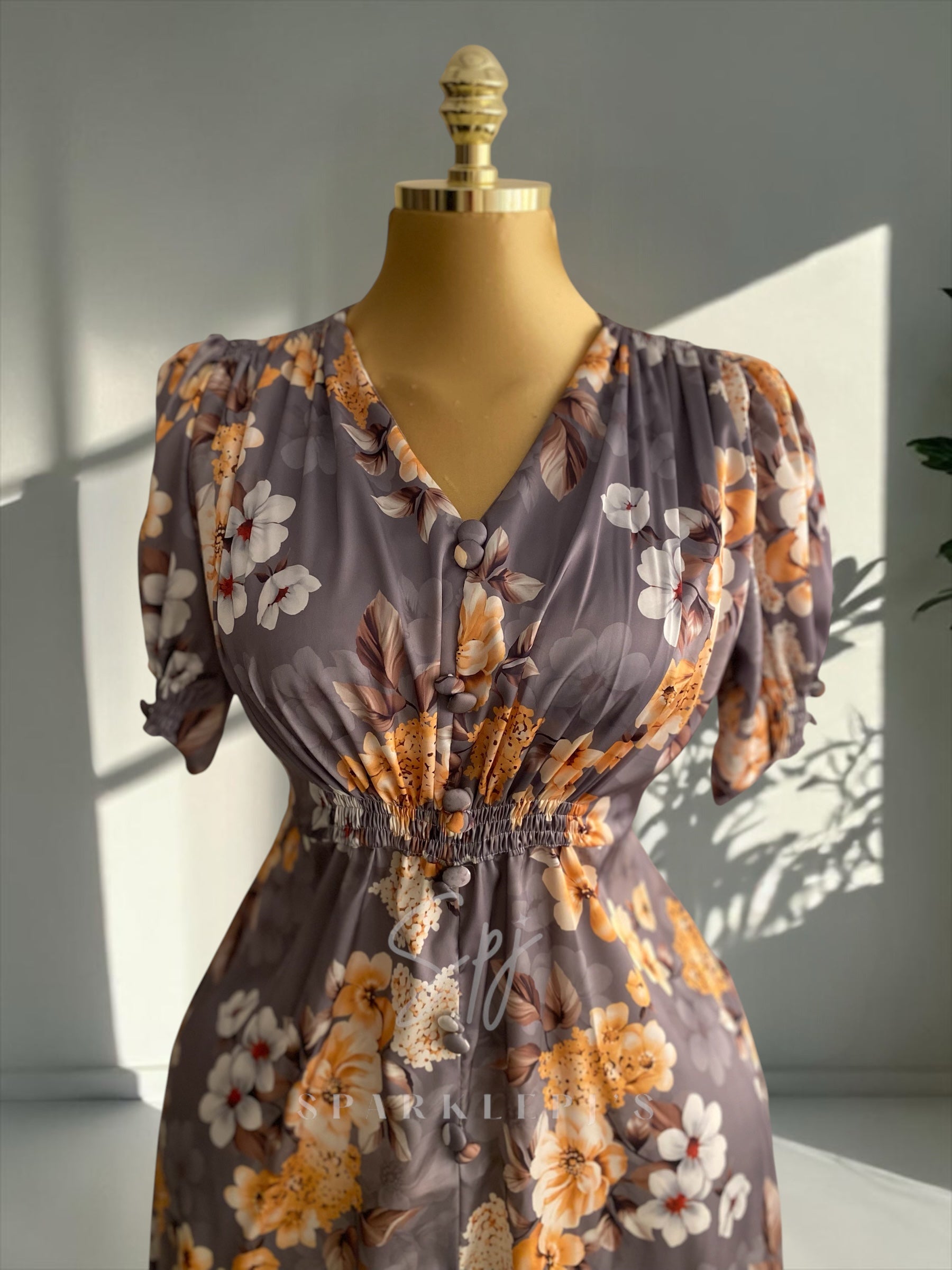 Vintage Bloom Maxi Dress