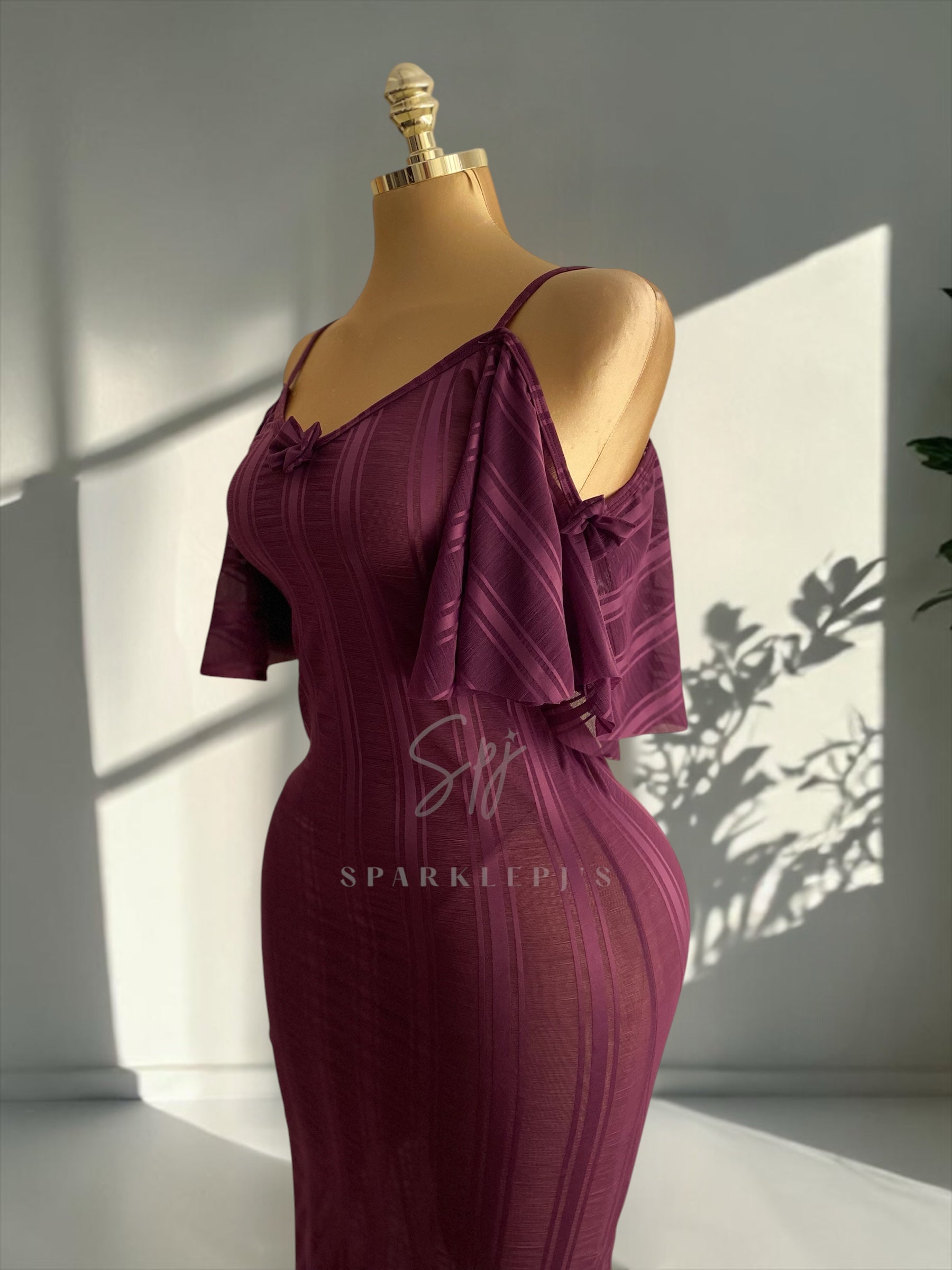 Elegant Side-Shoulder Nightdress