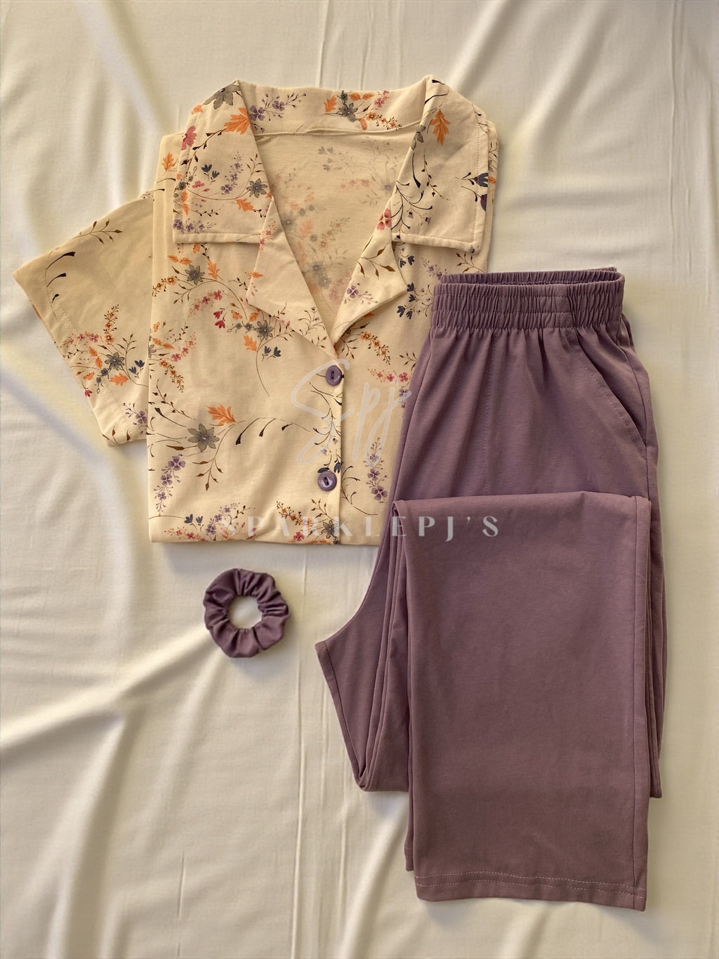 Vintage Bloom Pajama Set (Short-Sleeve)