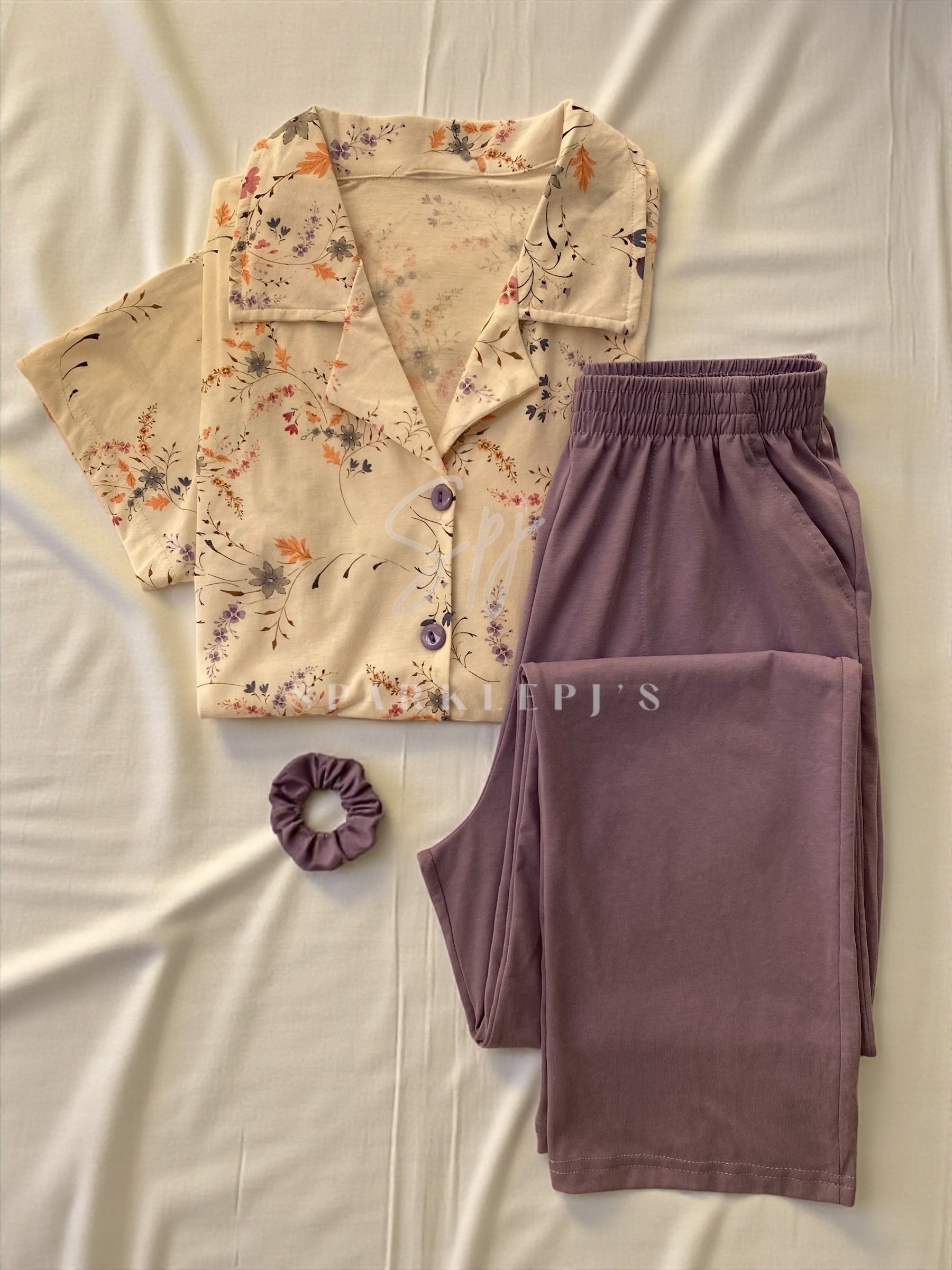 Vintage Bloom Pajama Set (Short-Sleeve)