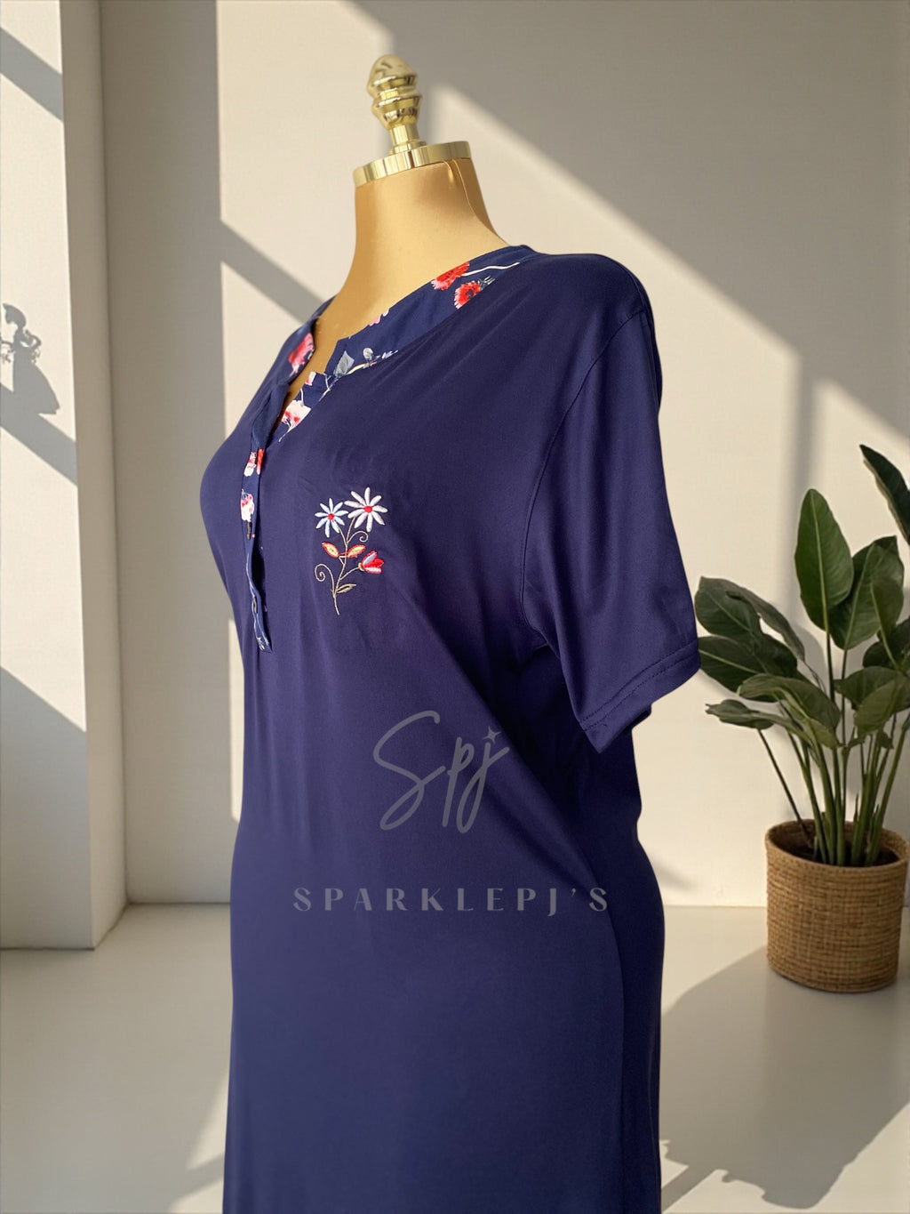 Midnight Blossom Nightdress