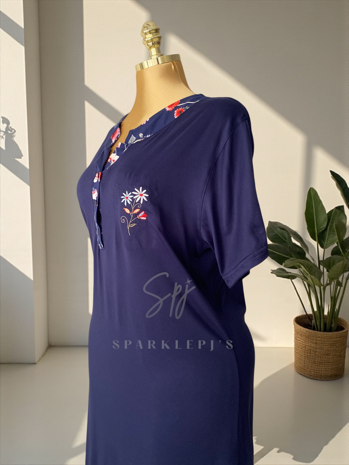 Midnight Blossom Nightdress