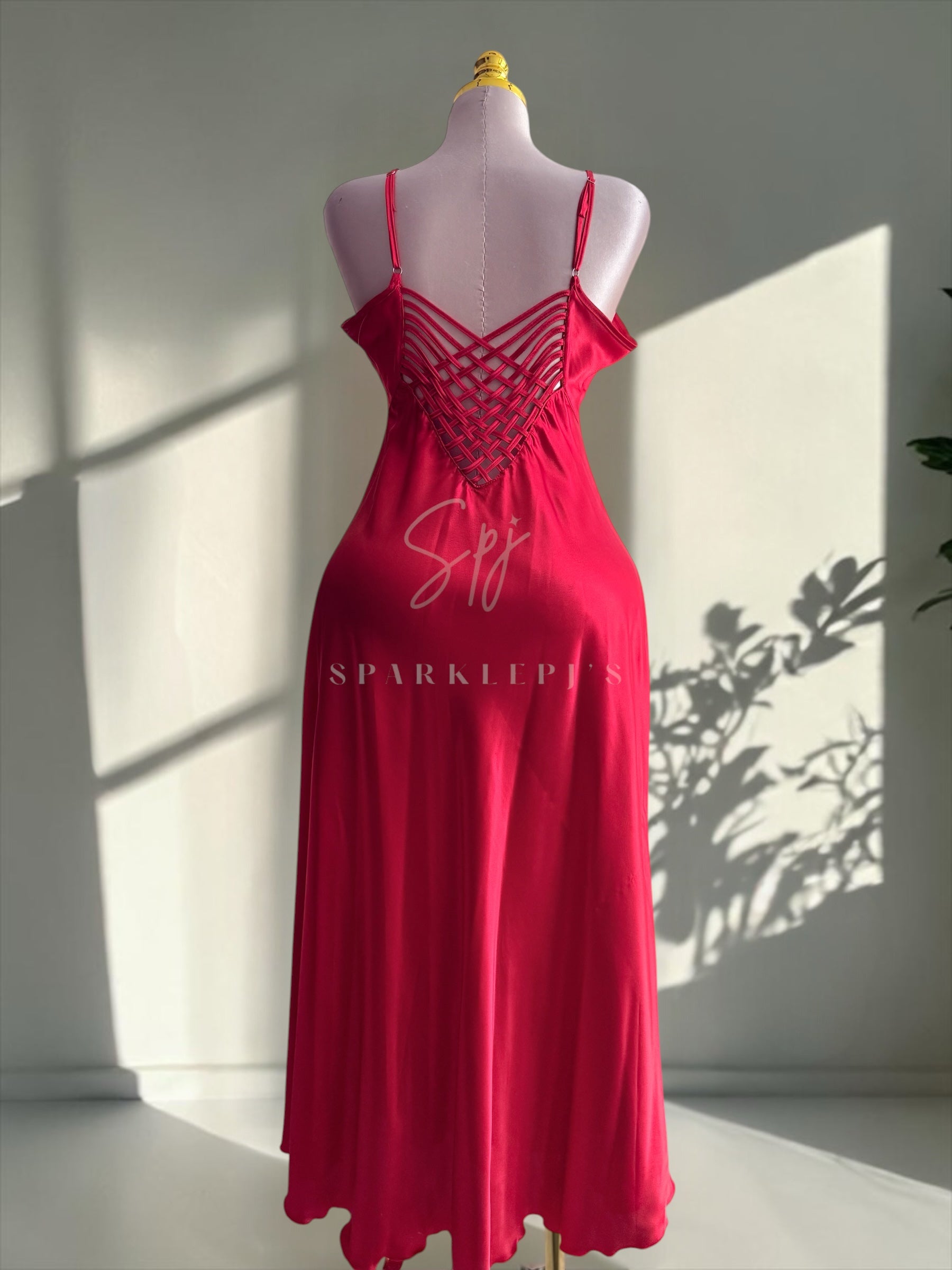 Elegant Long Satin Nightdress