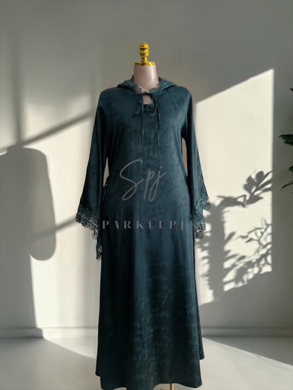 Floral Satin Lounge Abaya