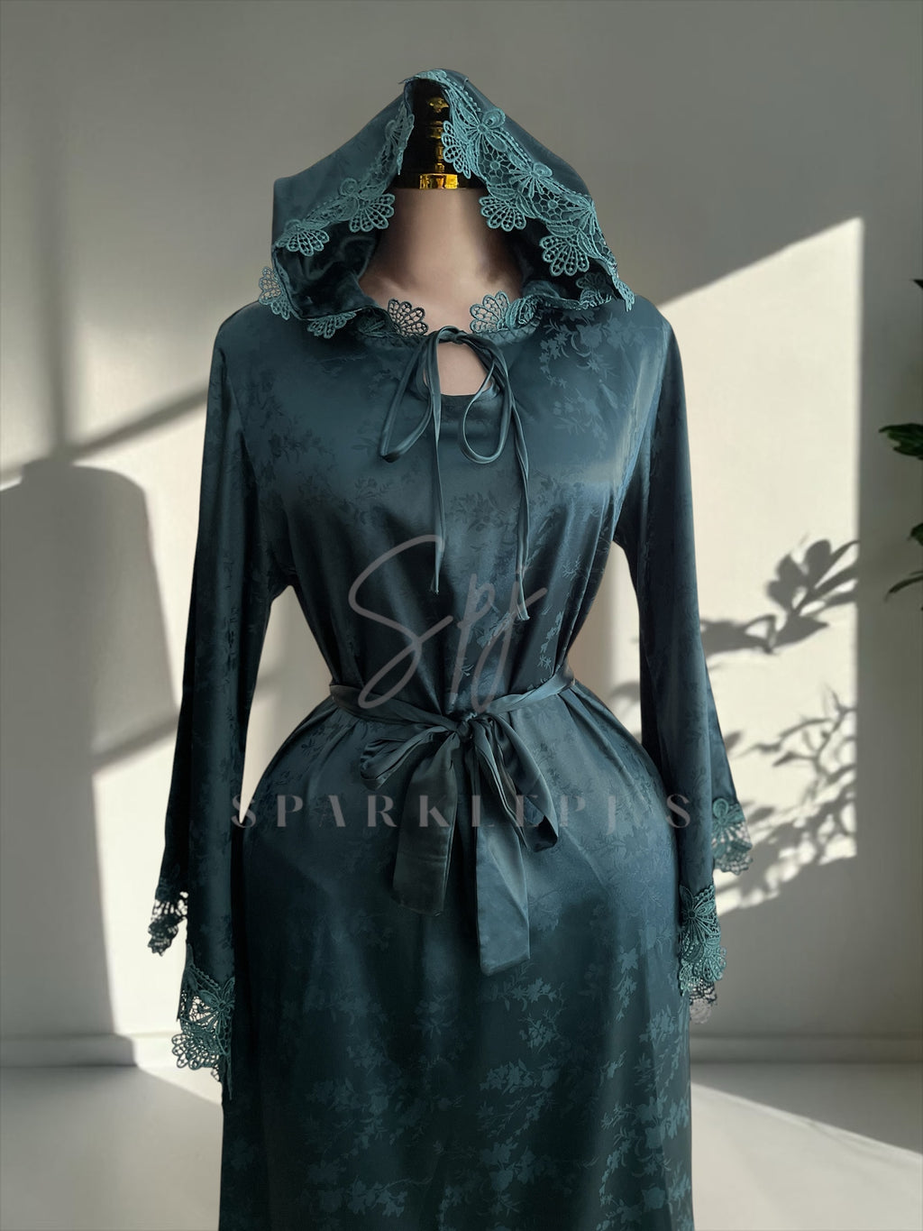 Floral Satin Lounge Abaya