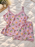 Capri Fruit Lace Shorts Set