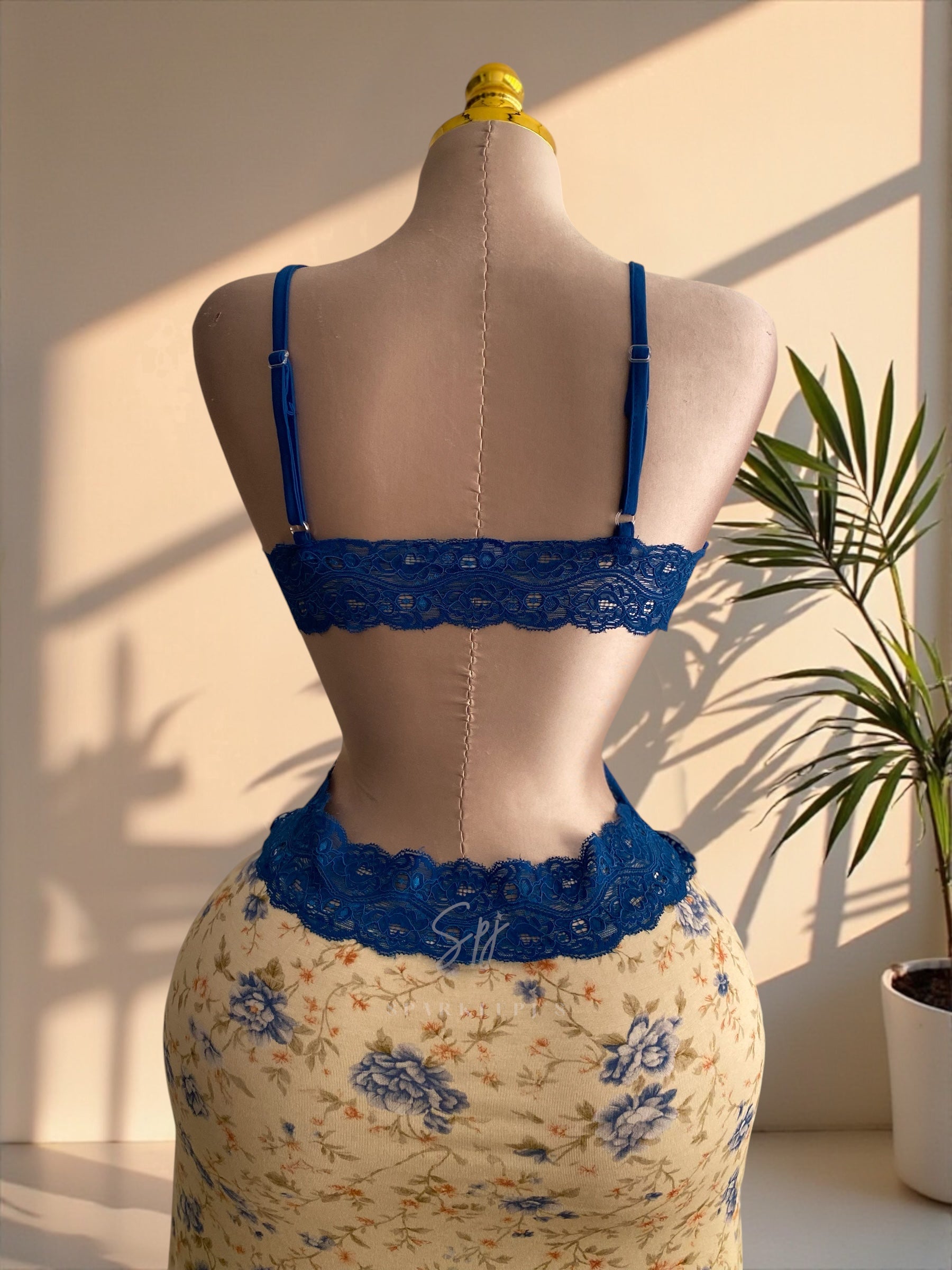 Blue Blossom Lace Nightdress