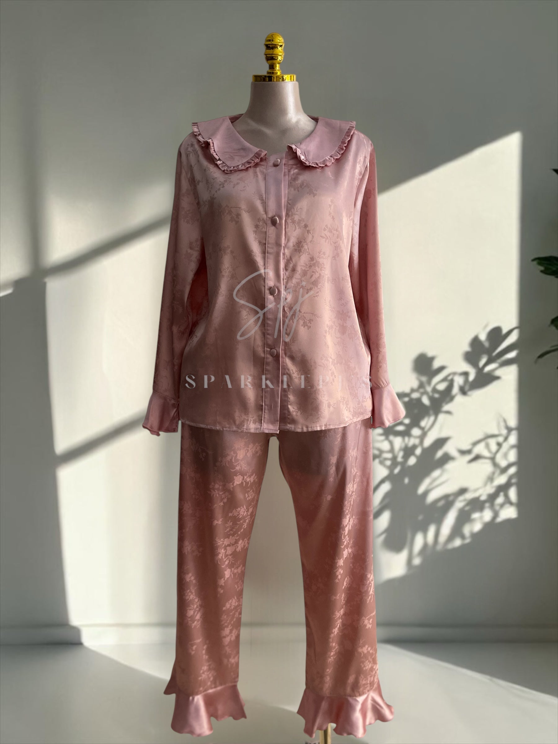 Classic Buttoned Satin Pajama