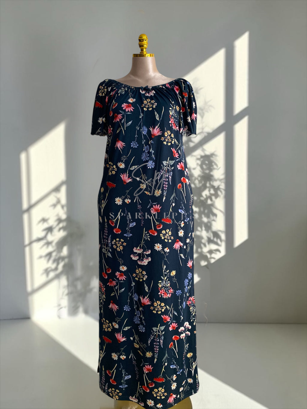 Floral Maxi Dress (Off-Shoulder)