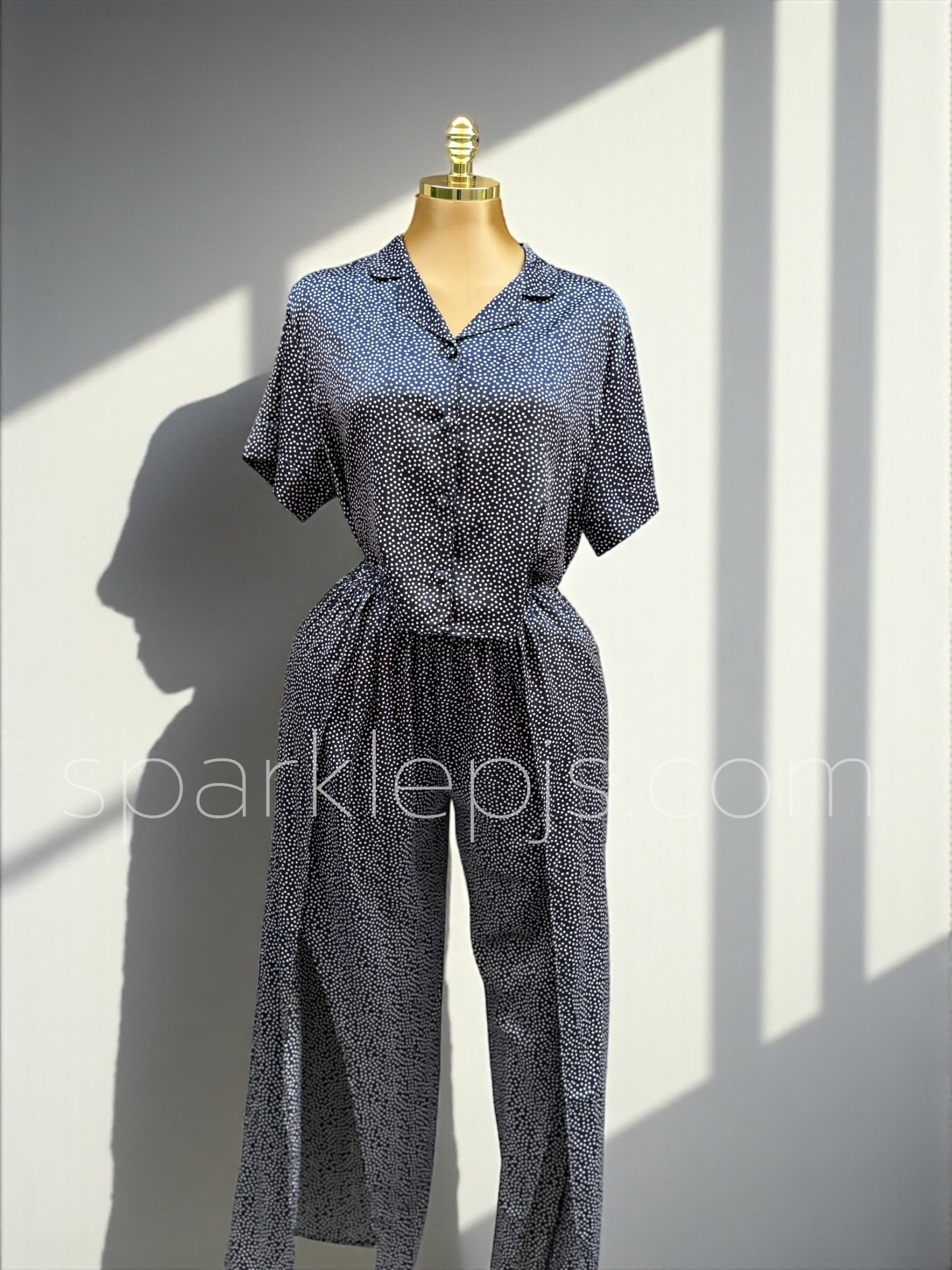 Satin Dots Half-sleeves pyj