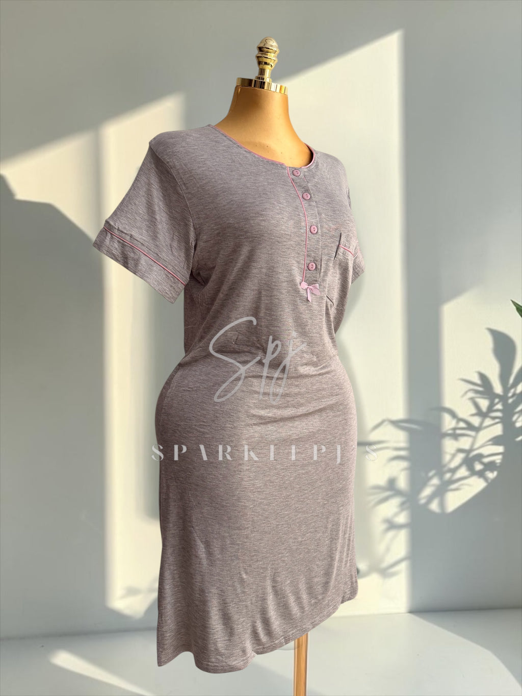 Soft Button Night Dress