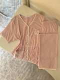 Cozy Bow Lounge Set (Short-Sleeve)