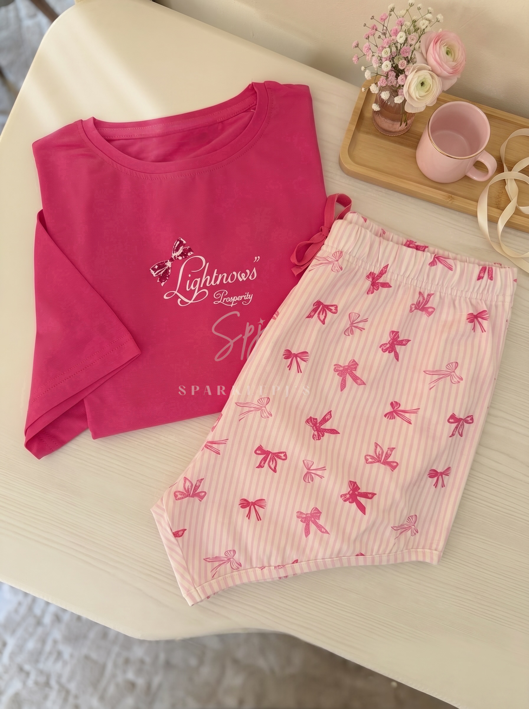 Lightnows Ribbon Dreams Pajama Set