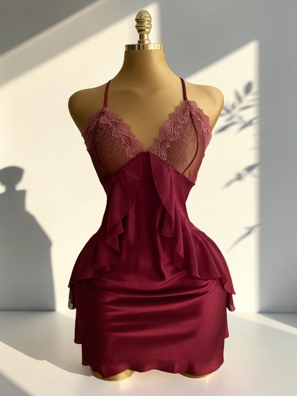 Layal Lace-Up Satin Set