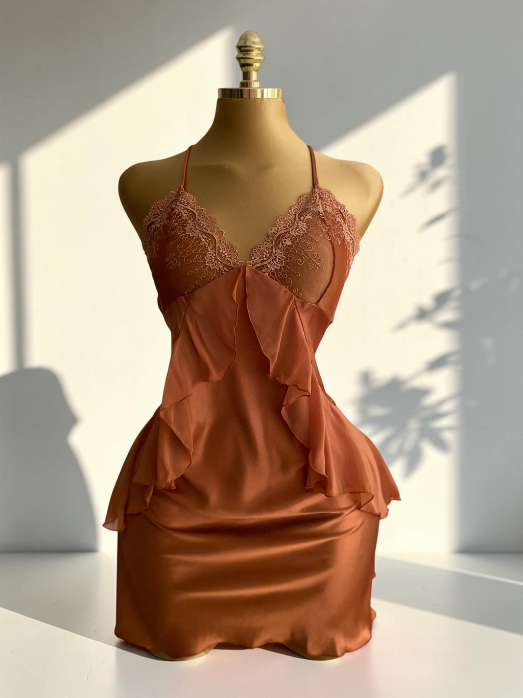 Layal Lace-Up Satin Set