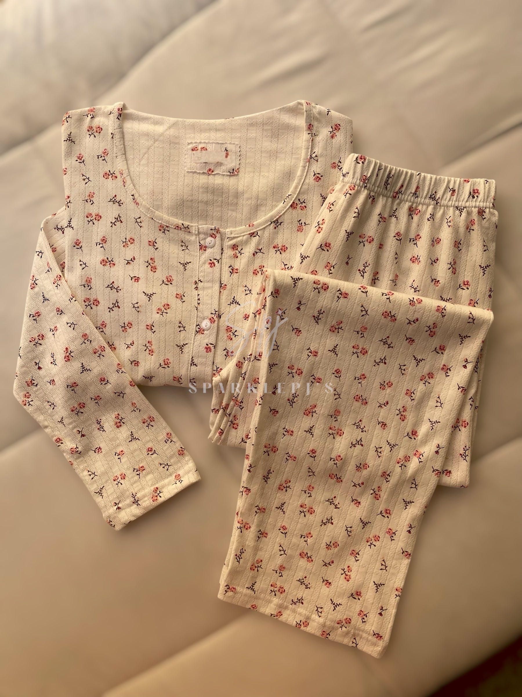 Blossom Ribbed Pajama Set
