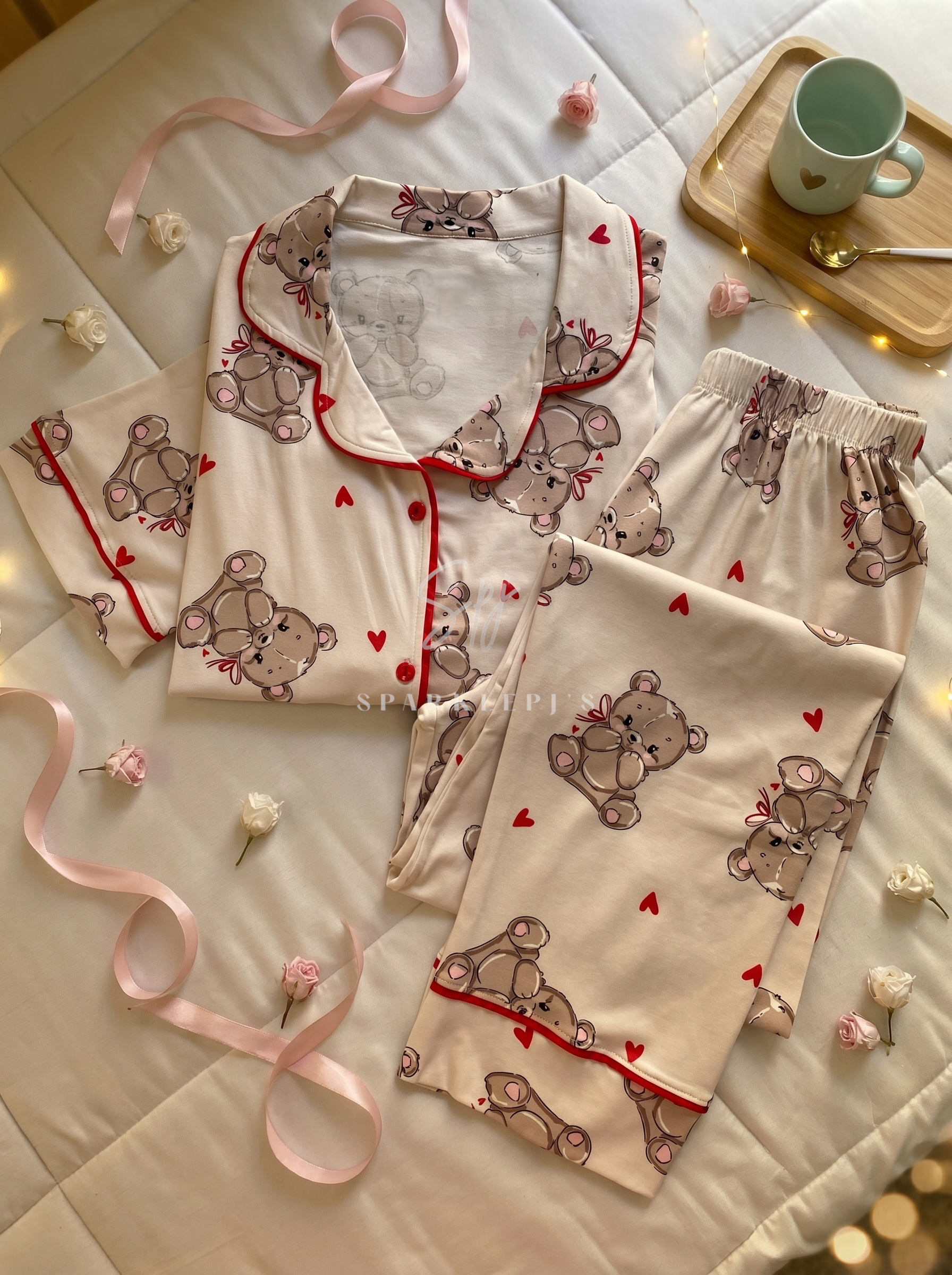 Teddy Love Pajama Set