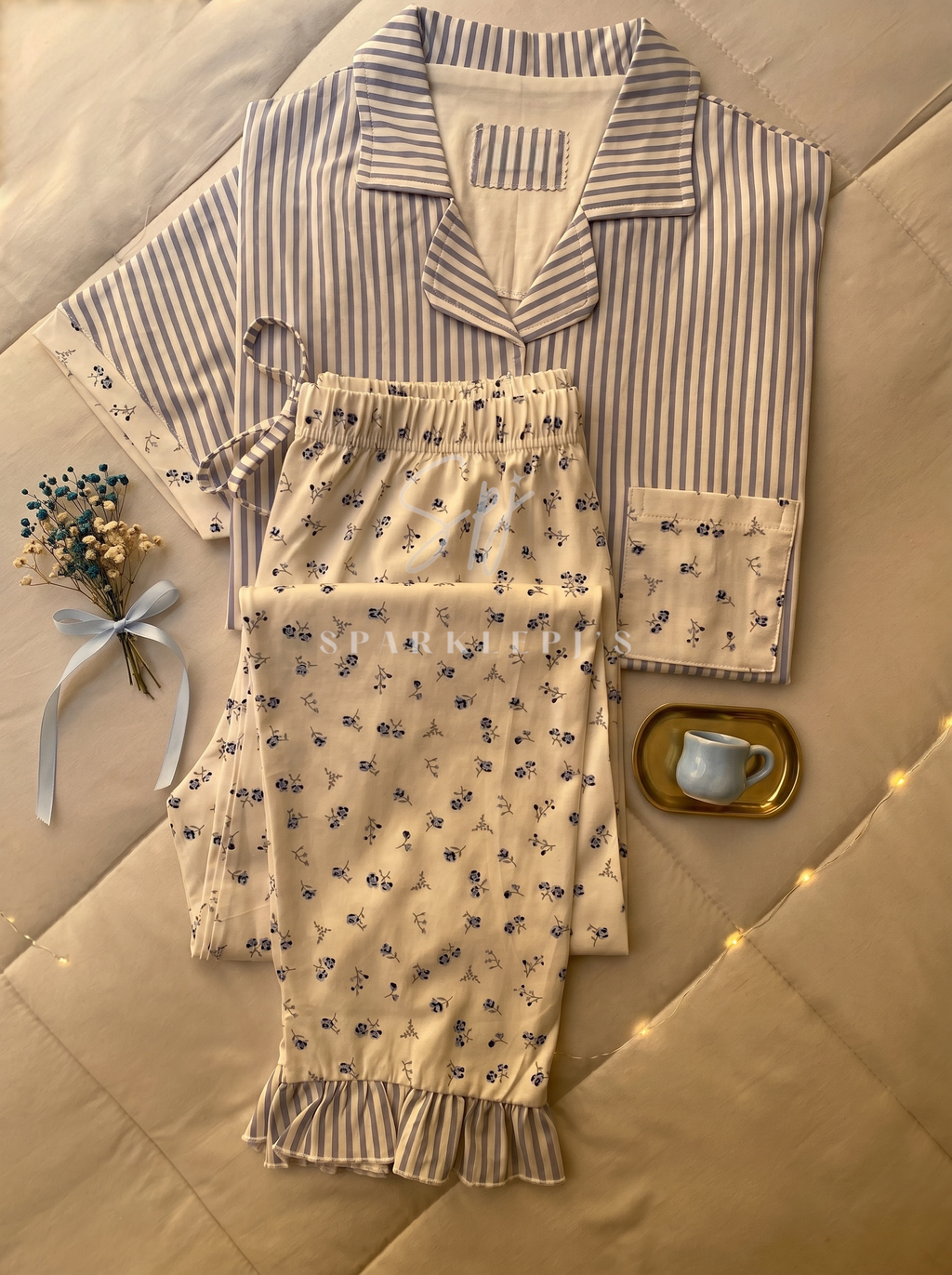 Bloom Stripe Lounge Set