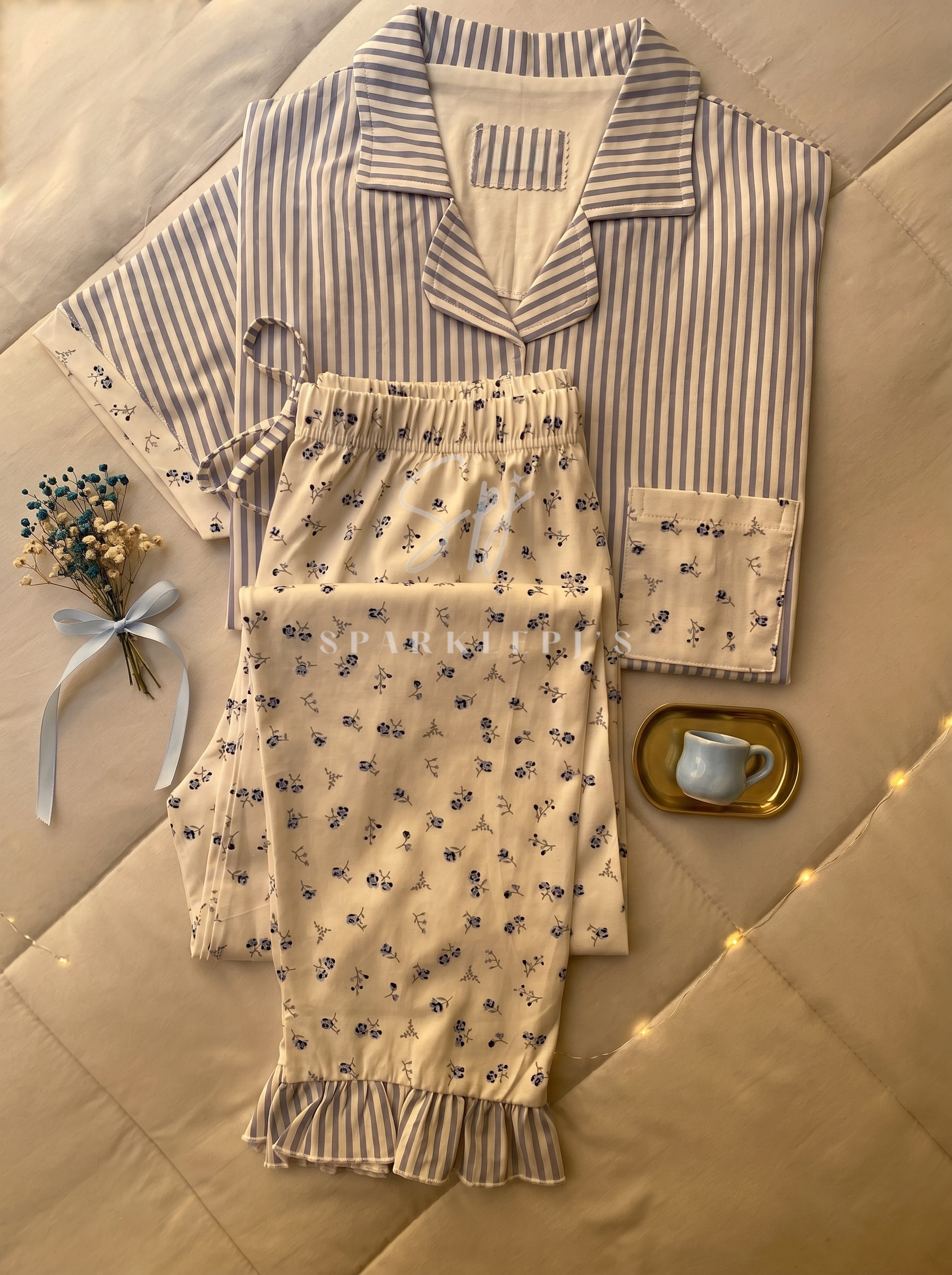 Bloom Stripe Lounge Set