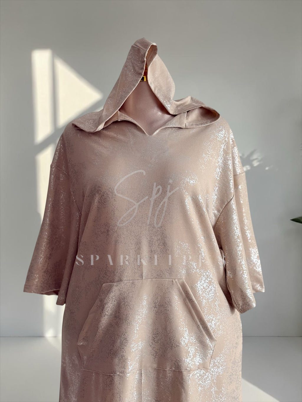Shimmer Hood Lounge Dress