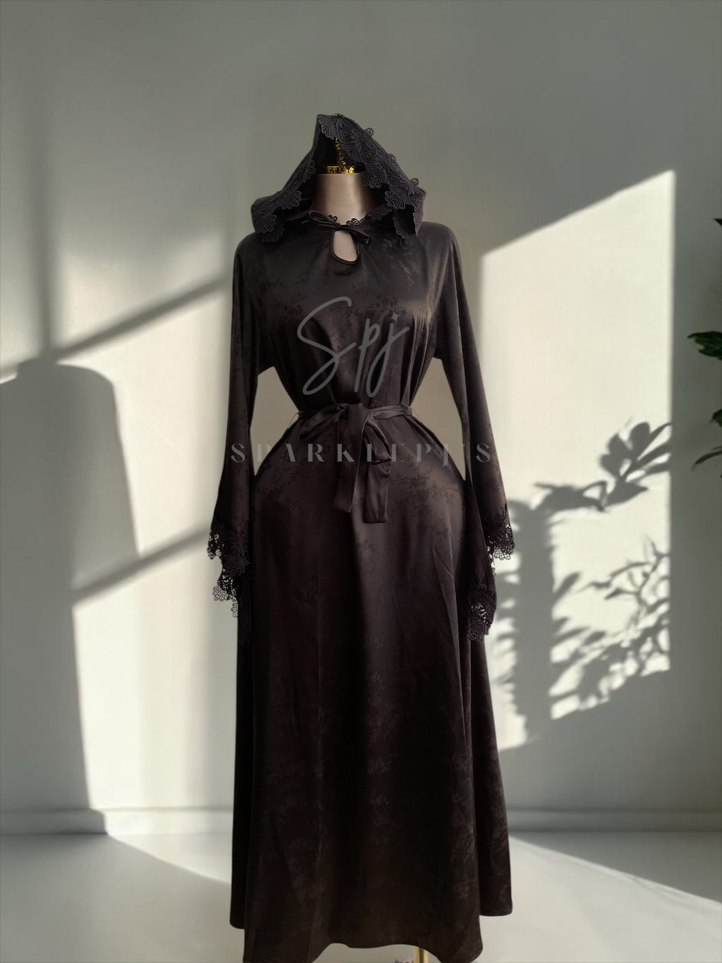 Floral Satin Lounge Abaya