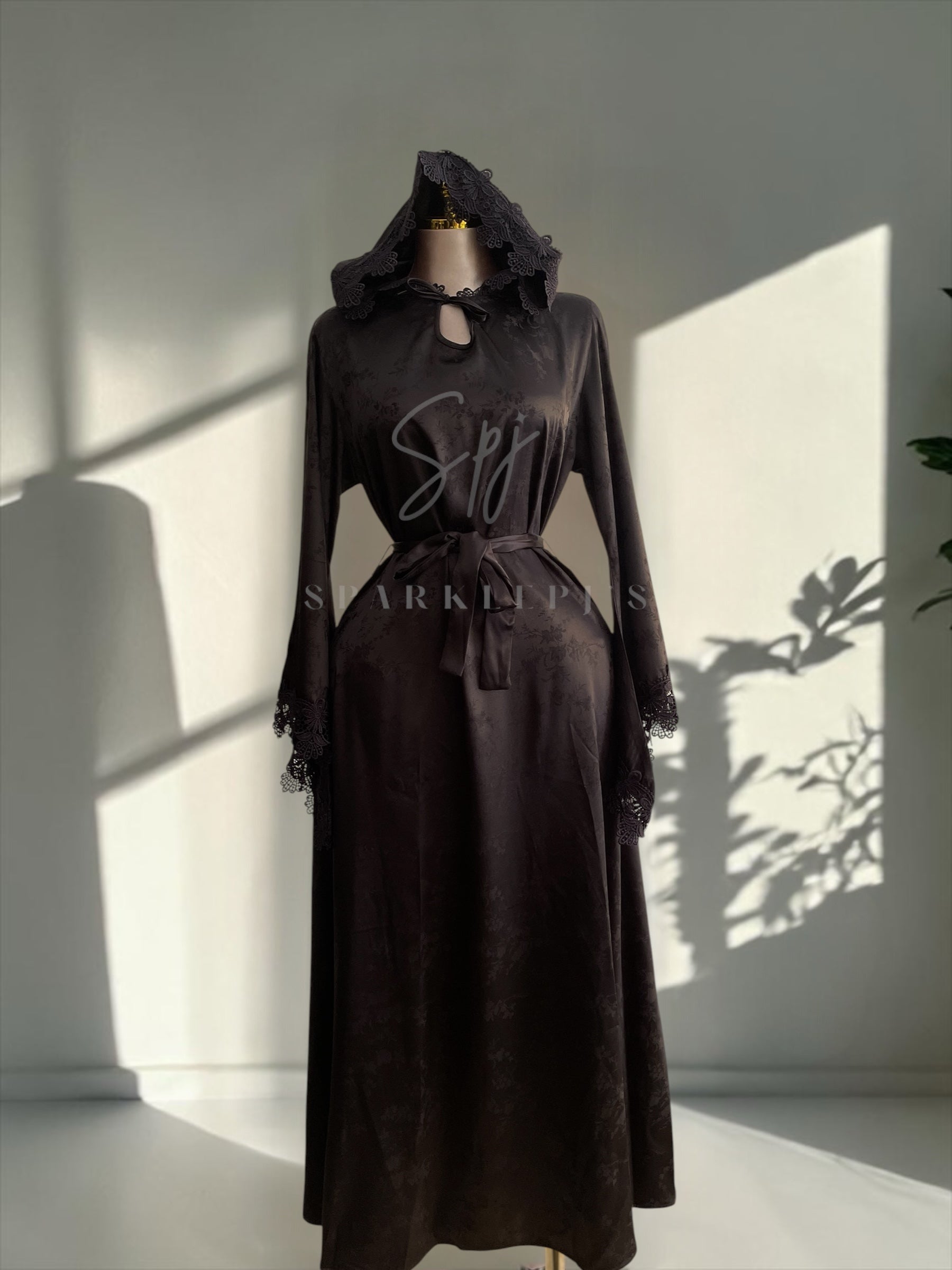 Floral Satin Lounge Abaya