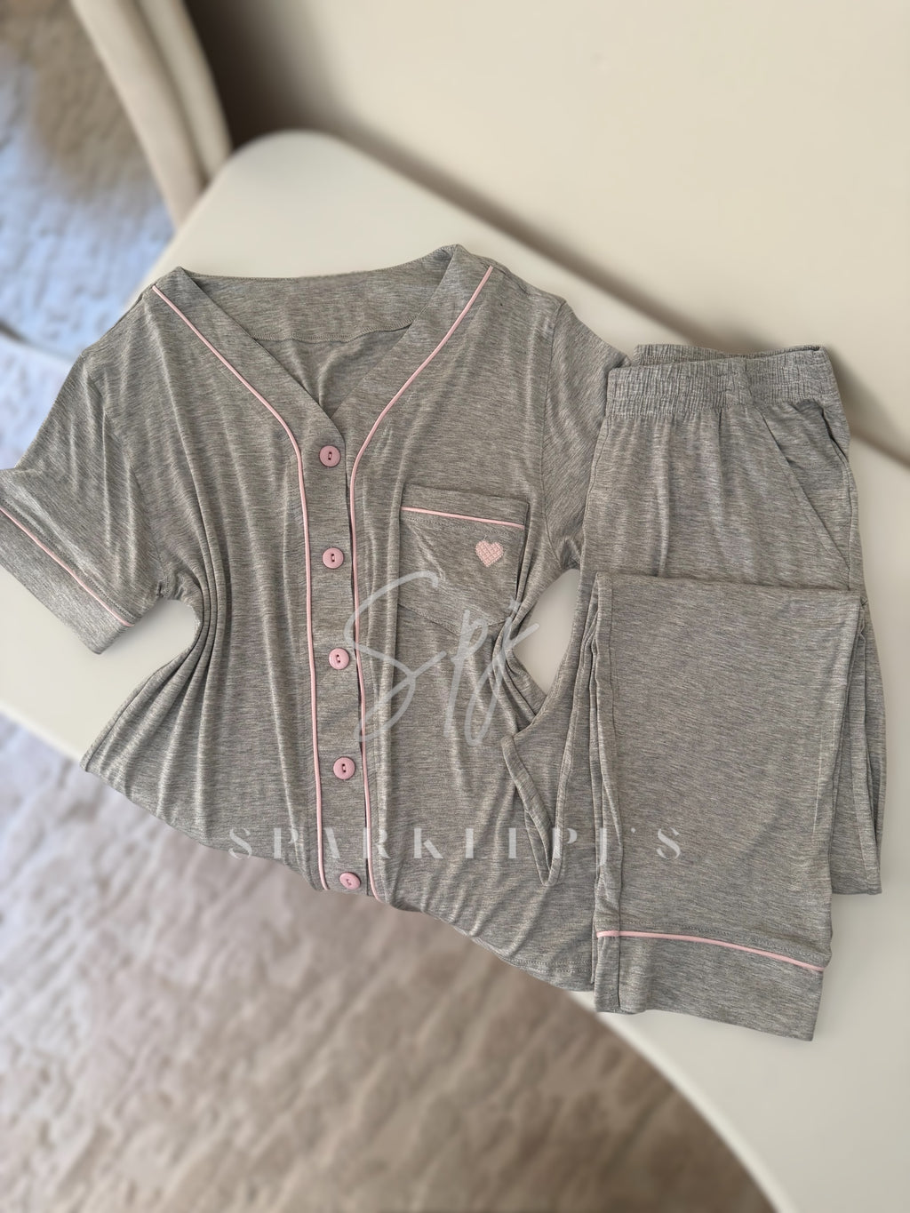 Soft Cotton Button Pajama Set
