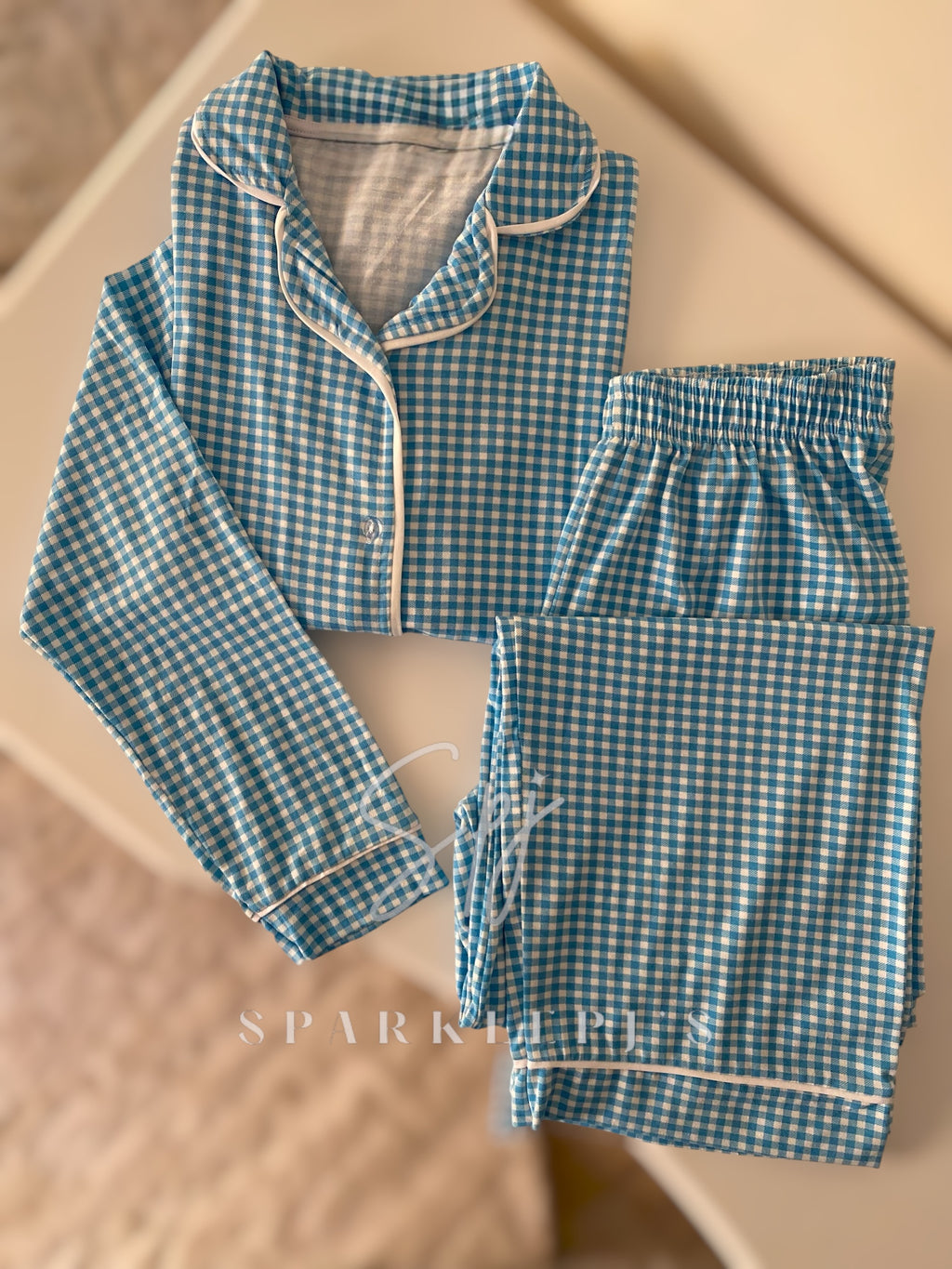 Gingham Classic Pajama Set