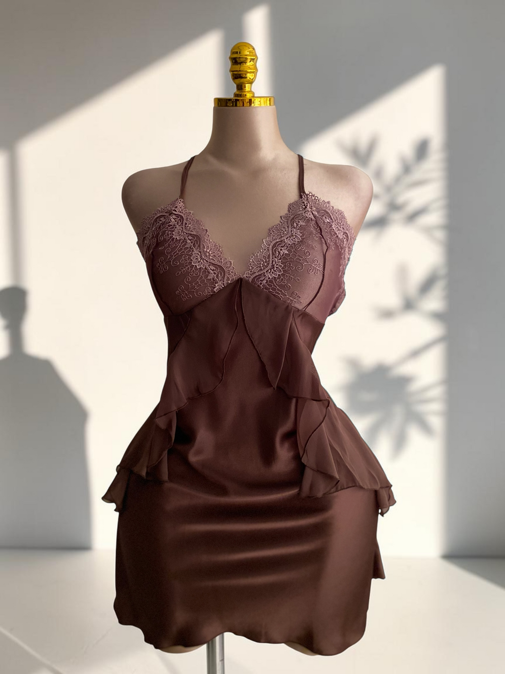 Layal Lace-Up Satin Set