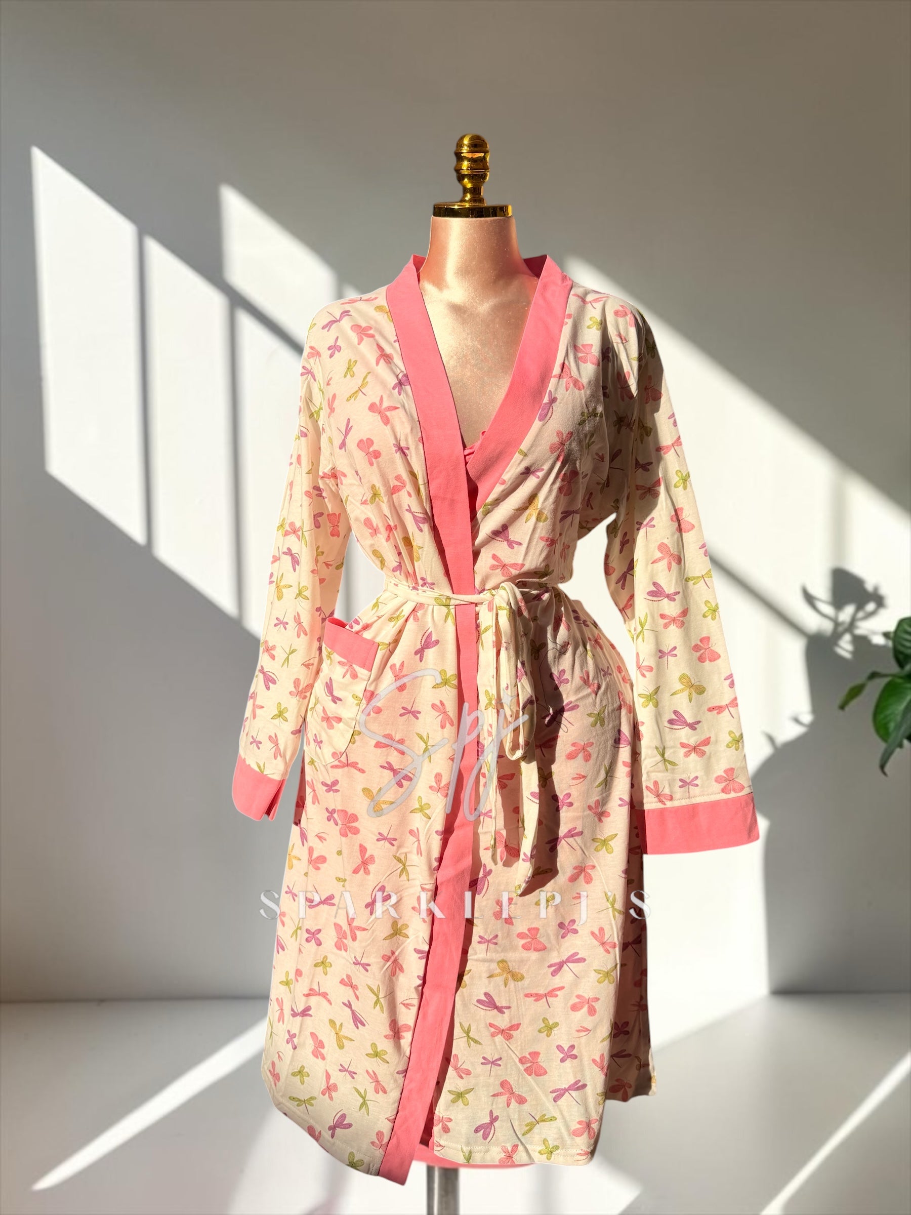 Soft Dragonfly Robe Set