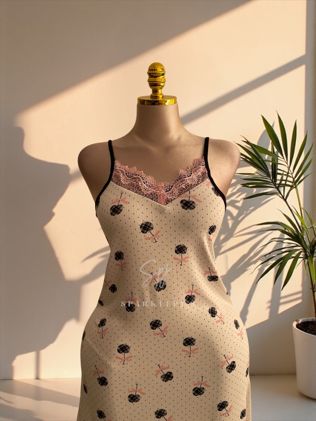 Cherry Lace Nightshirt