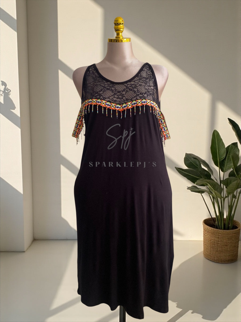 Black lace Nightdress