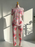 Floral Off-Shoulder Pajama Set