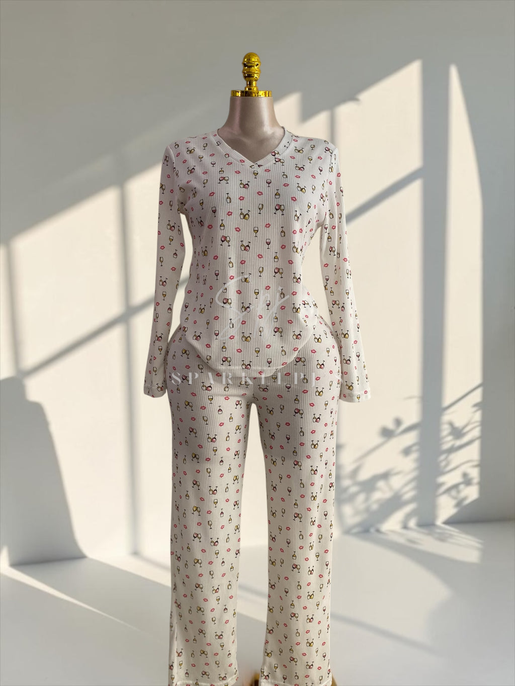 Soft Ribbed Pajama Set