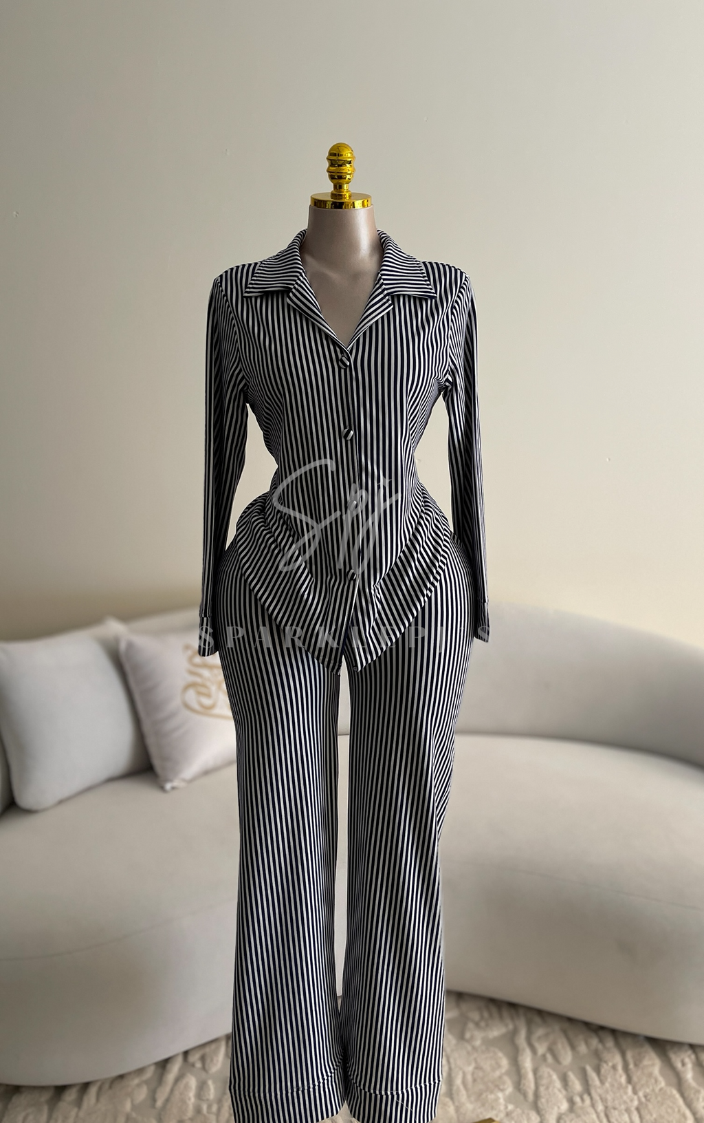 Elegant Stripe Lounge Set