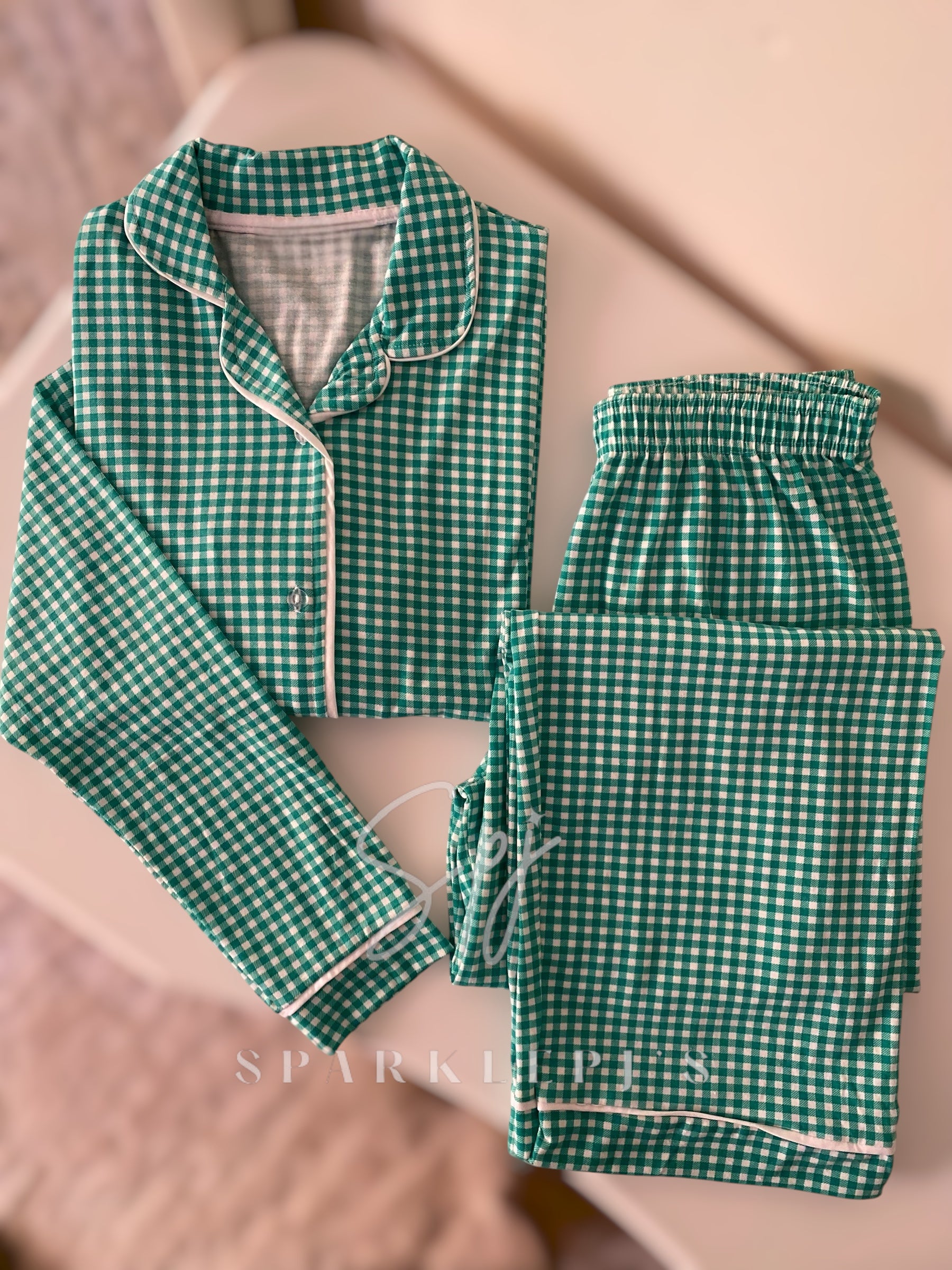 Gingham Classic Pajama Set