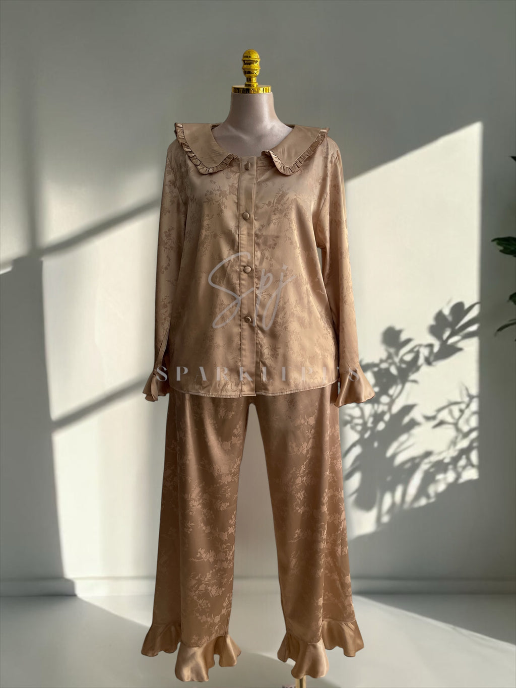Classic Buttoned Satin Pajama