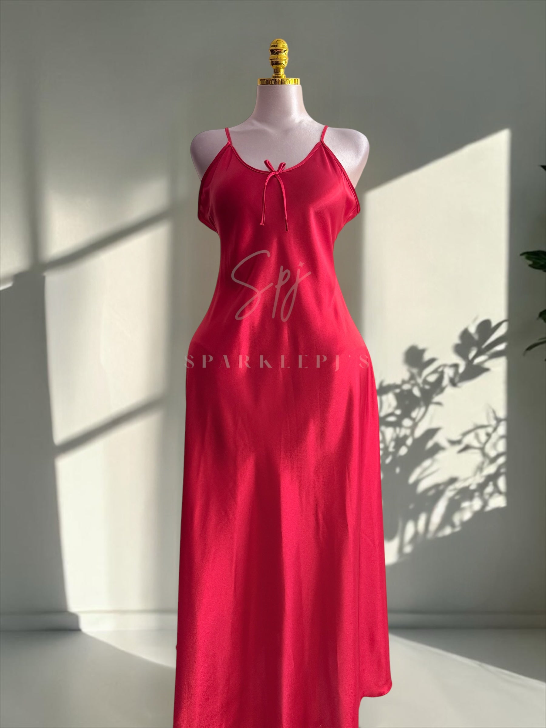 Elegant Long Satin Nightdress
