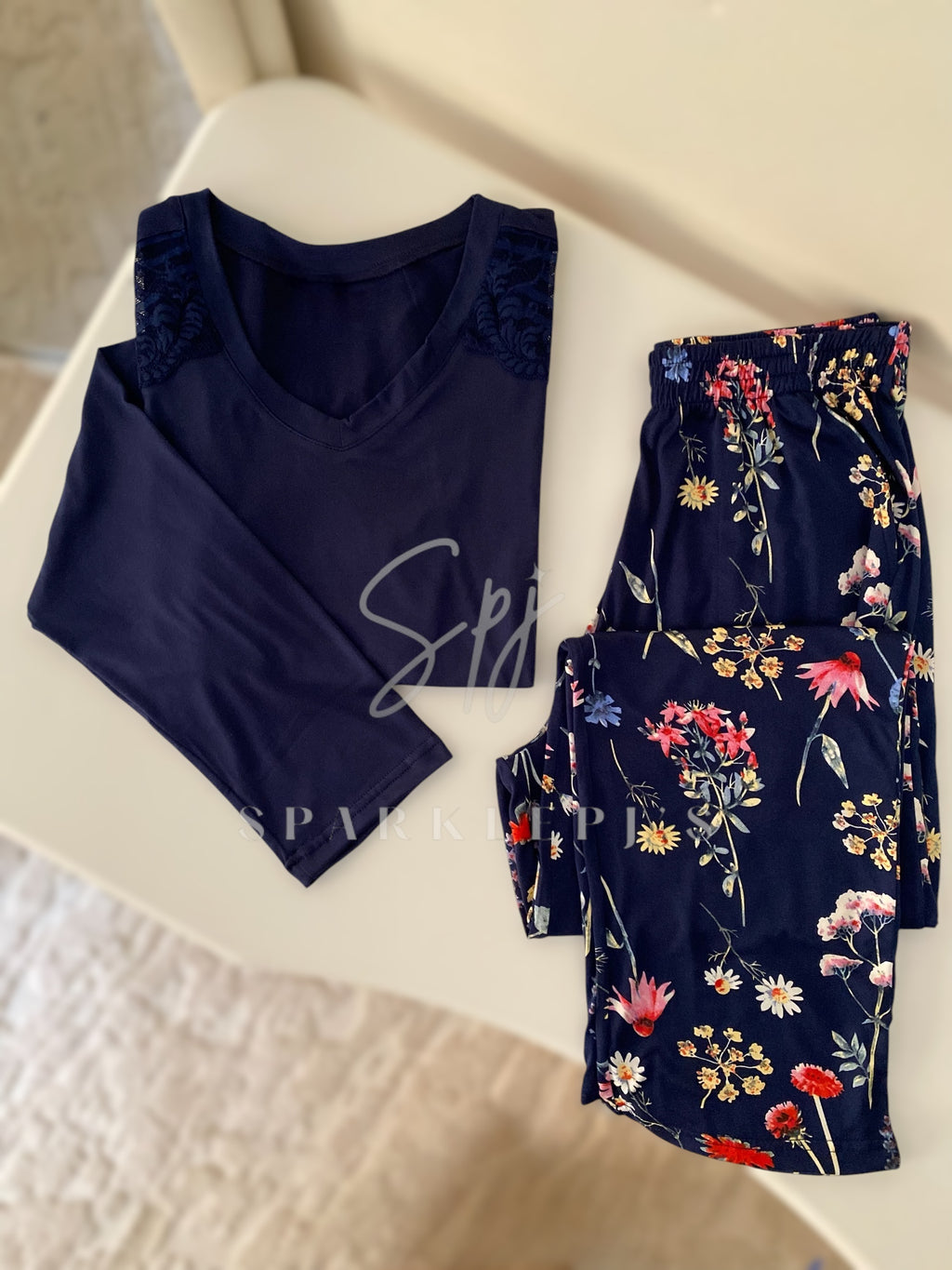 Midnight Floral Pajama Set
