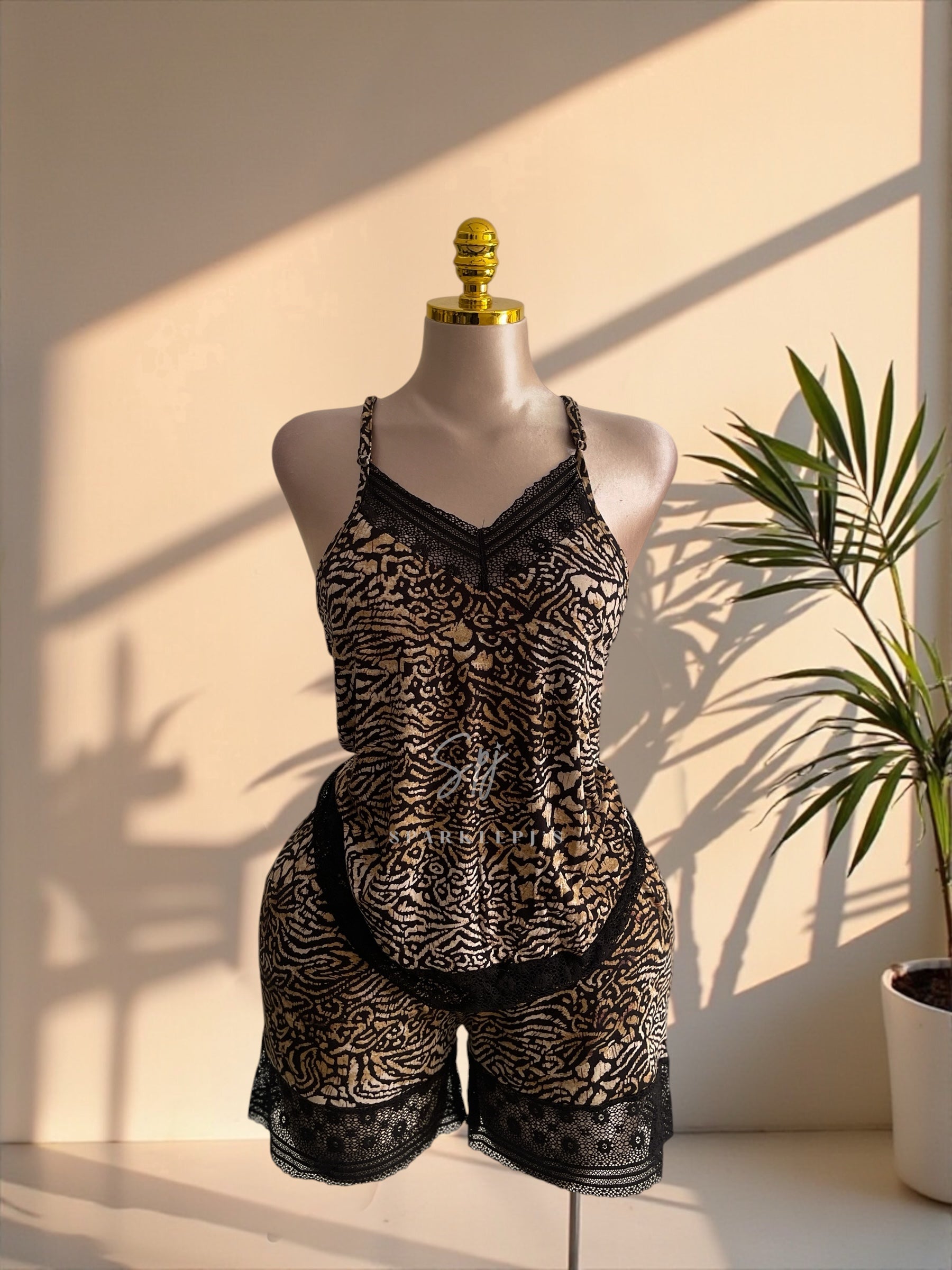 Wild Lace Short Pajama Set