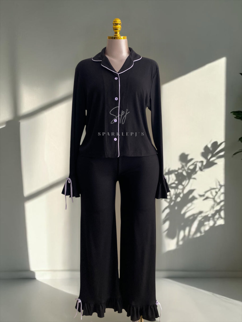 Ribbon Detail Pajama Set