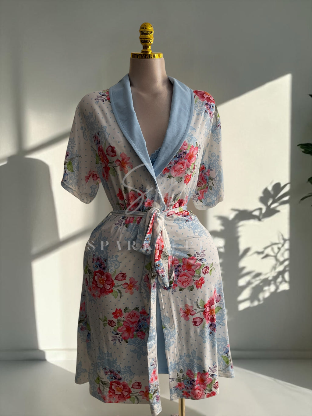 Floral Lace Nightdress & Robe Set