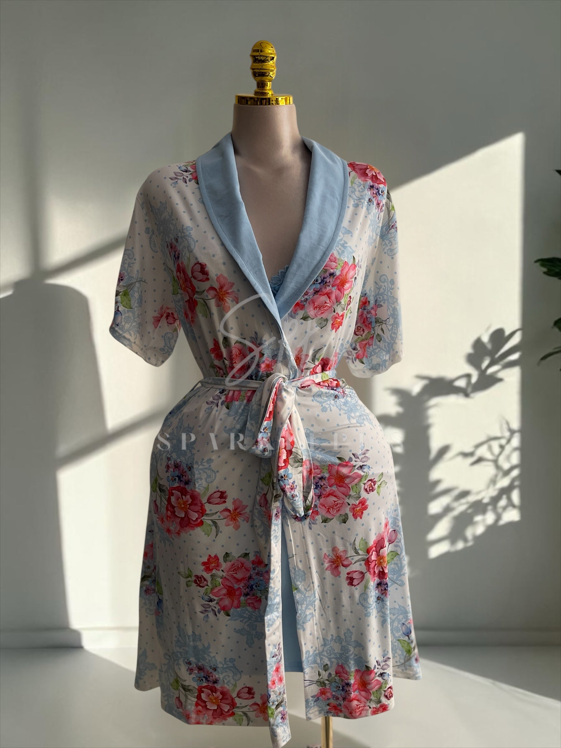 Floral Lace Nightdress & Robe Set