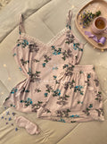 Floral Lace Short Pajama Set