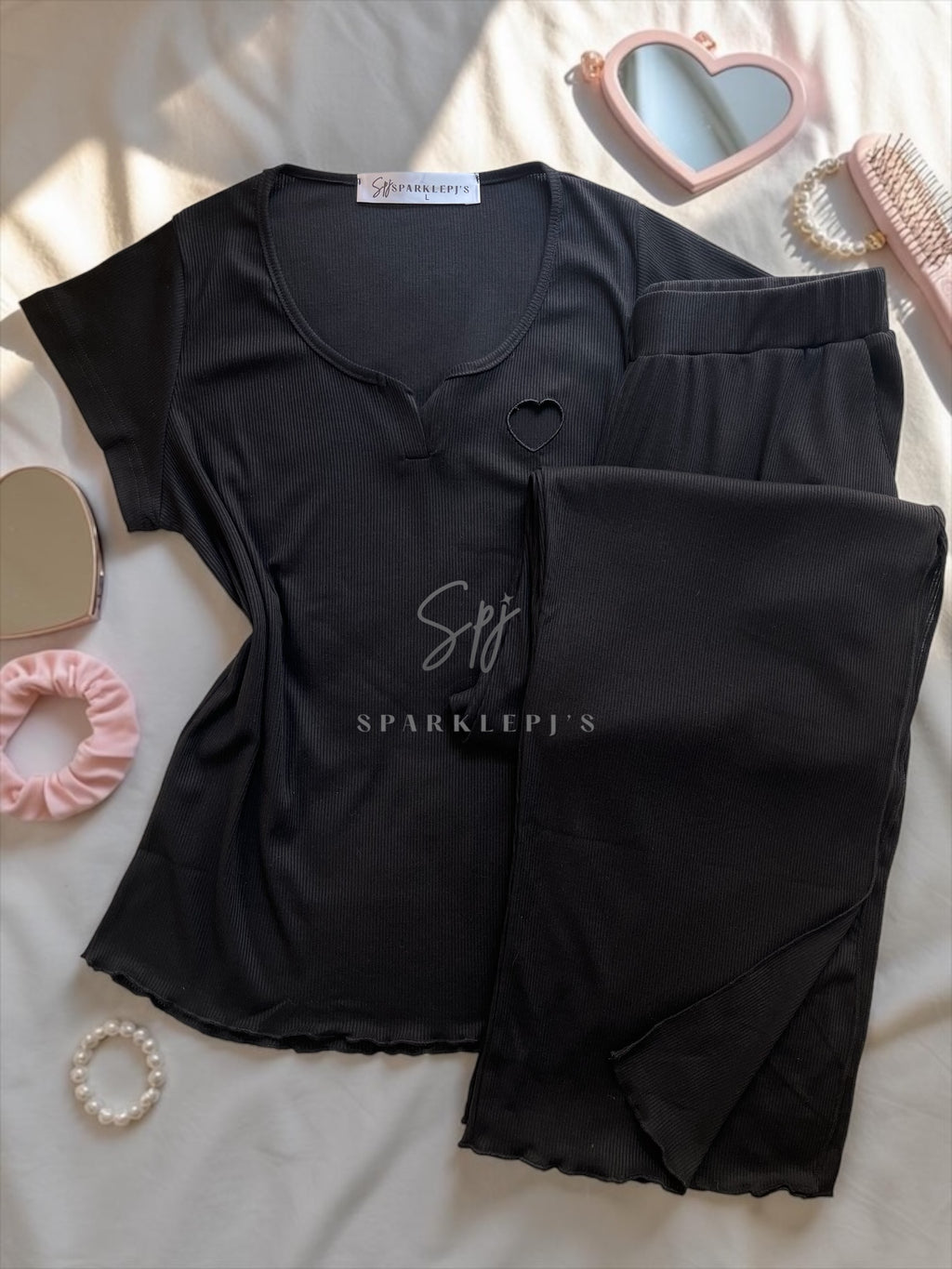 Dreamy Heart Ribbed Set