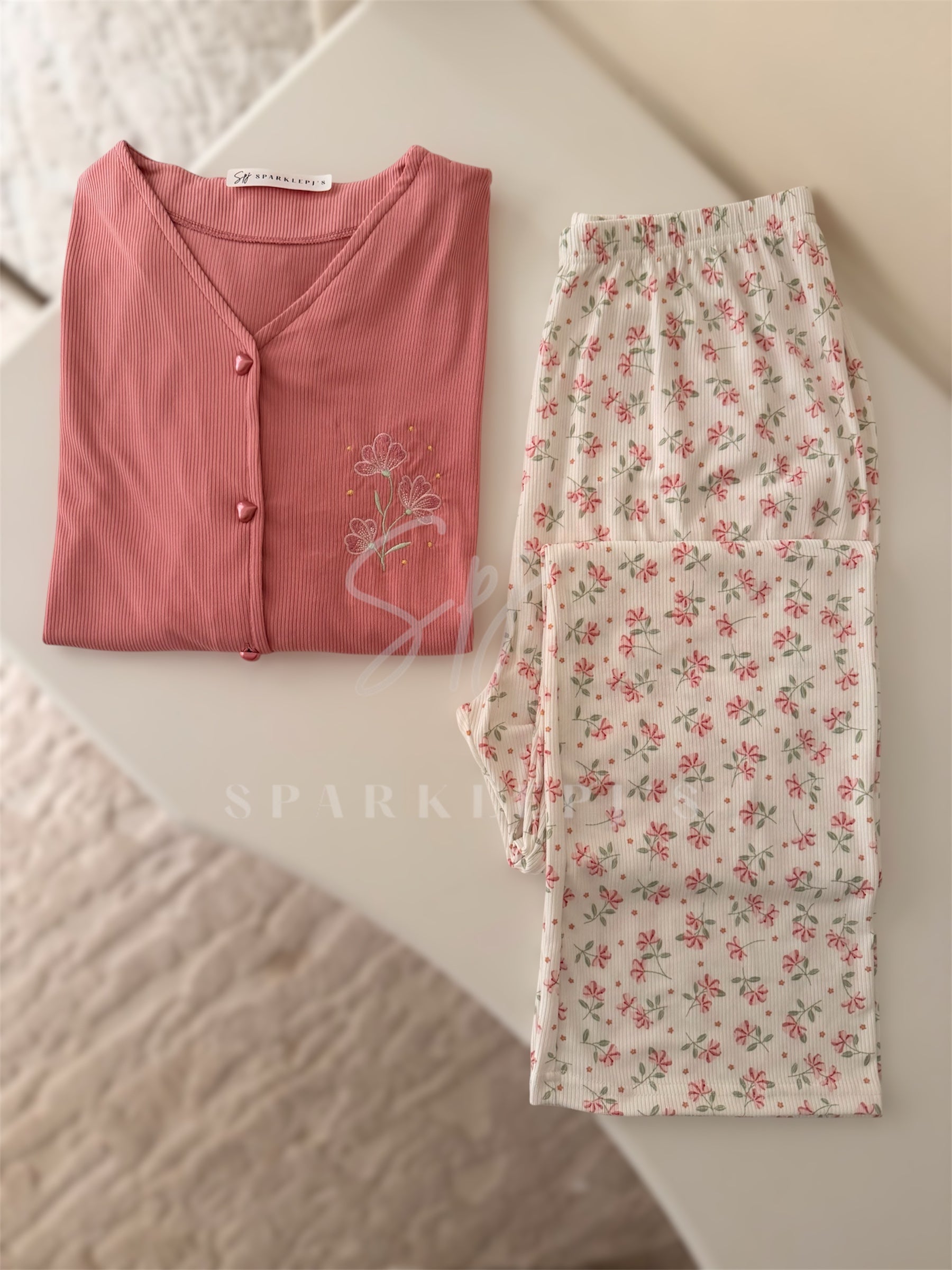 Floral Long Sleeve Pajama Set