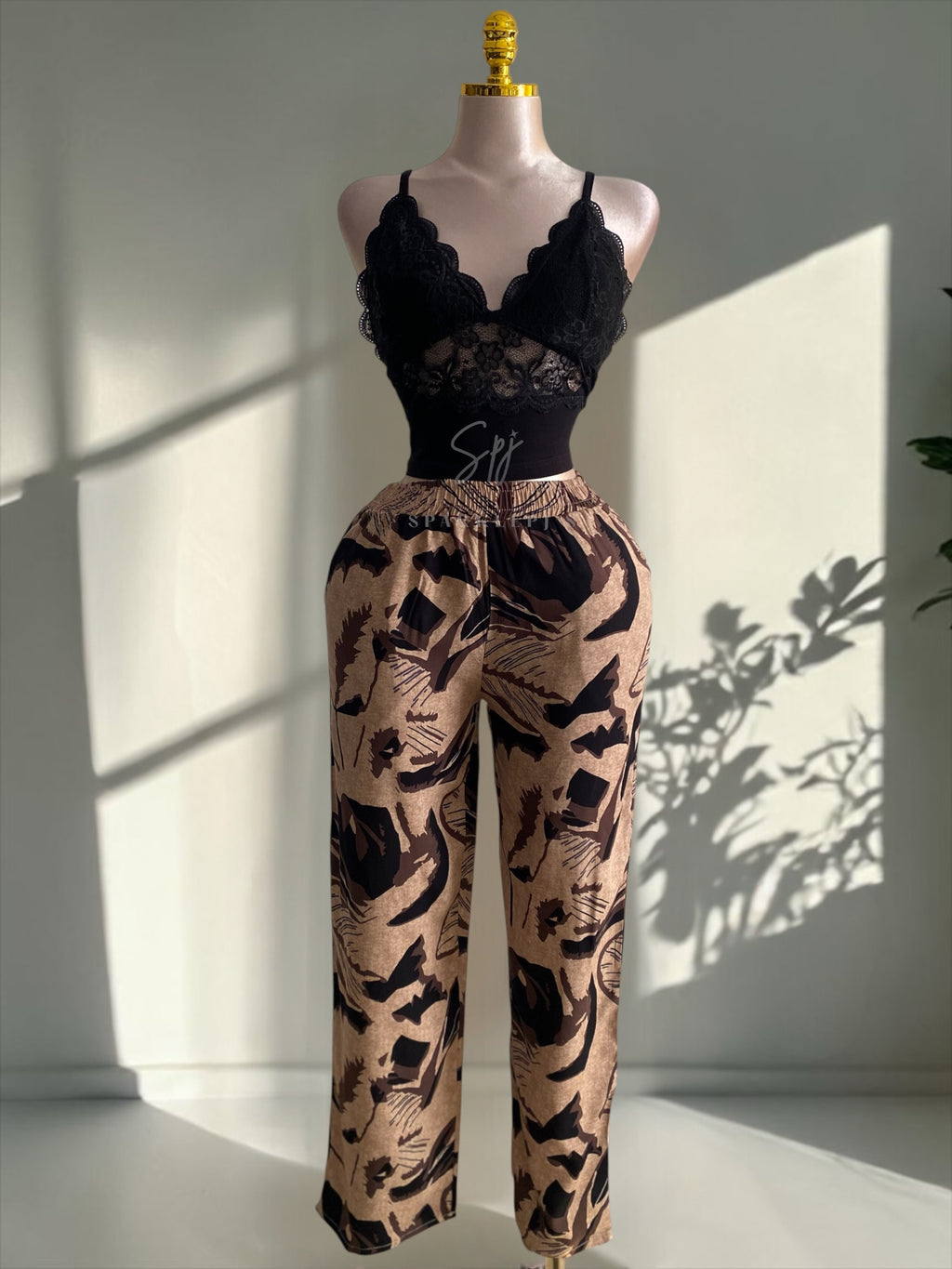 Elegant Lace Pajama Set