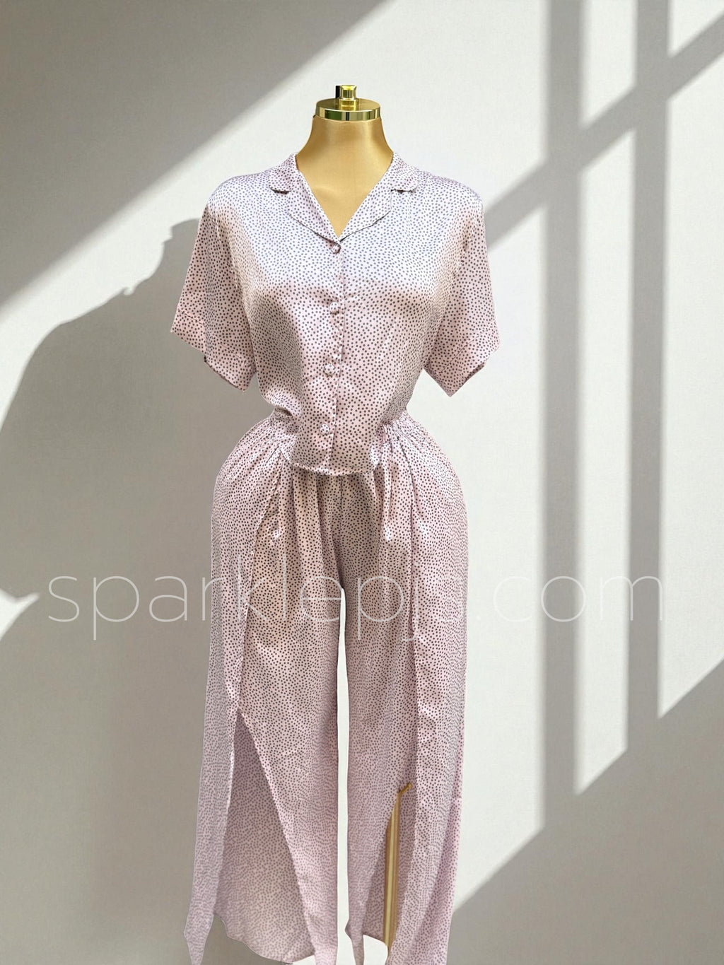 Satin Dots Half-sleeves pyj