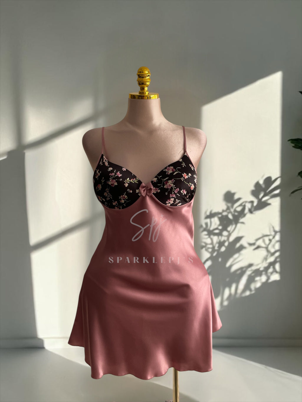 Floral Satin Robe Set