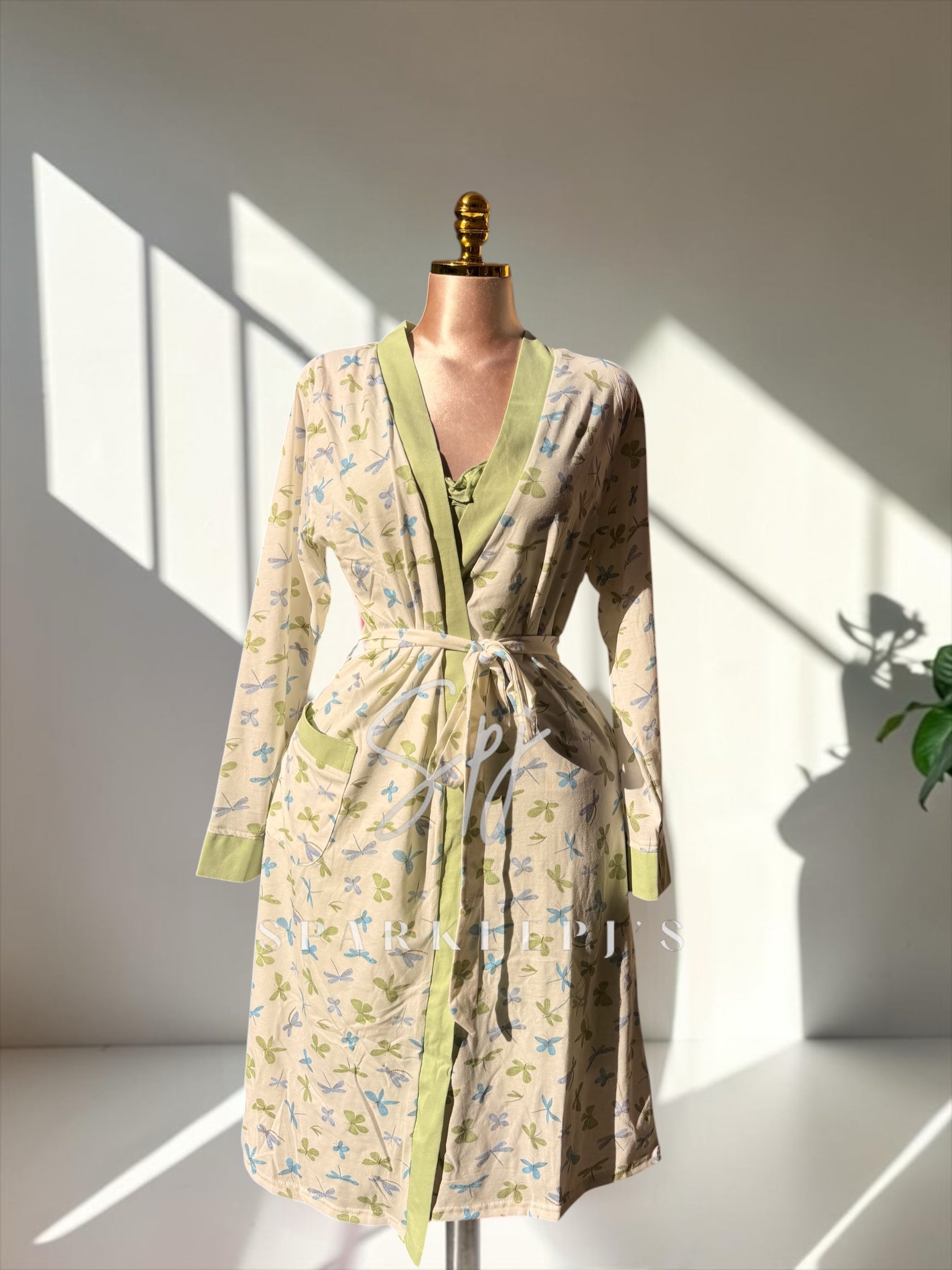 Soft Dragonfly Robe Set
